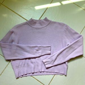 Small purple cropped LA HEARTS sweater